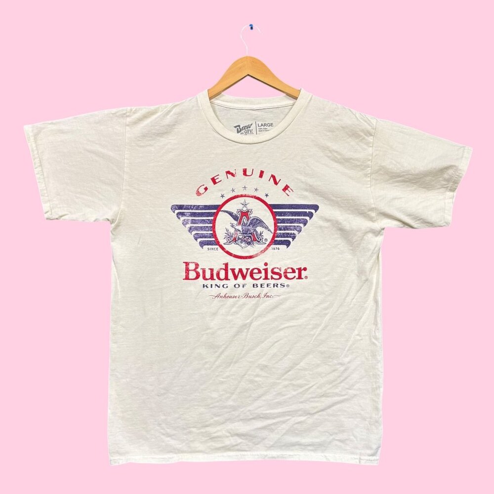 Genuine Budweiser Since 1876 King of Beers Tee L